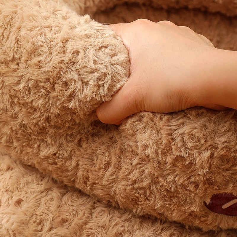 round-plush-pet-beds-for-pet-sleep-nest-sofa - Pawreta