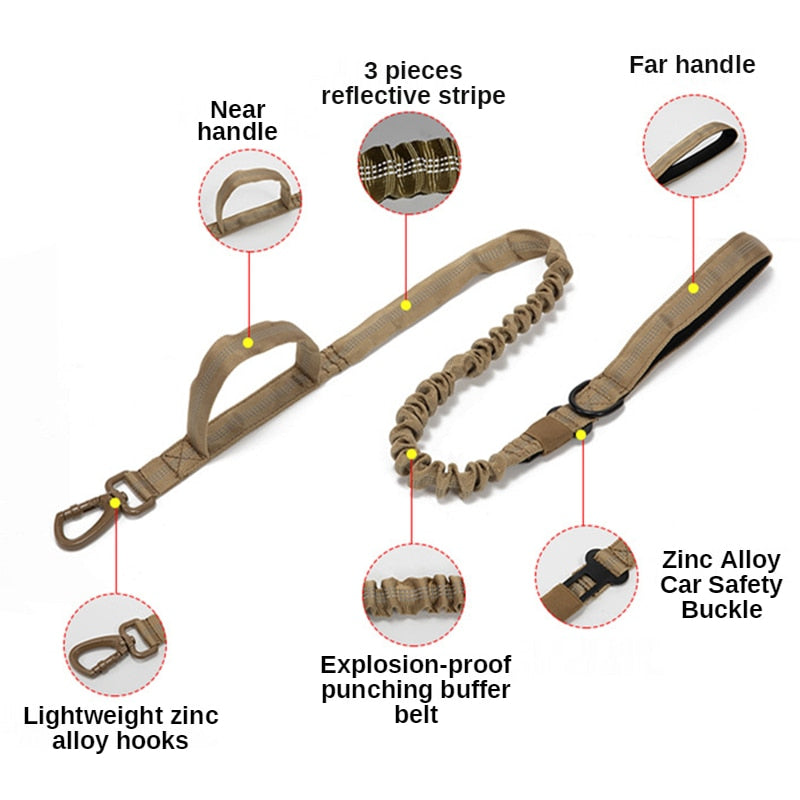 tactical-dog-leash-and-collar-military-heavy-duty - Pawreta