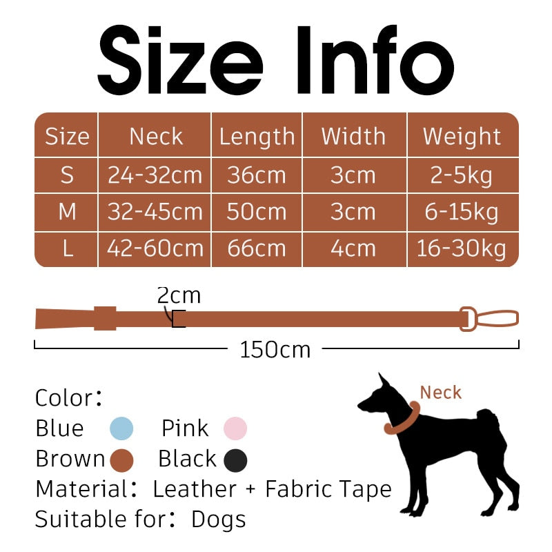 luxury-large-service-dog-leash-and-collar-adjustable - Pawreta