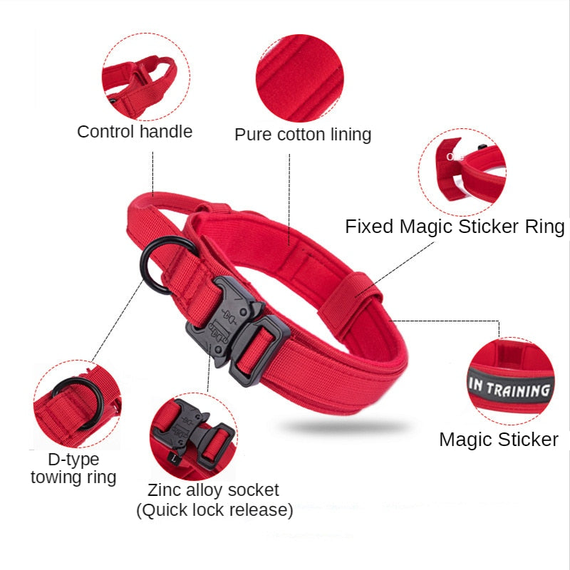 tactical-dog-leash-and-collar-military-heavy-duty - Pawreta