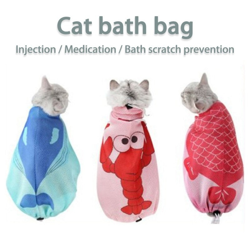 Bathing-cat-shower-bag - Pawreta