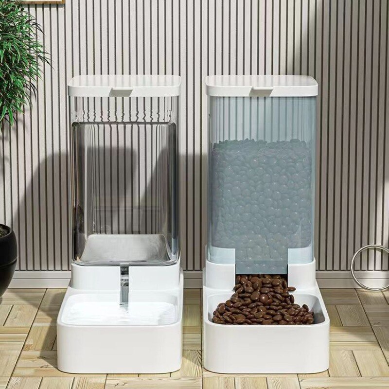 automatic-transparent-pet-food-water-dispenser - Pawreta