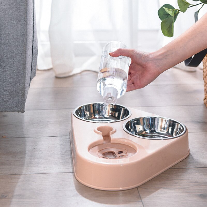 automatic-drinking-double-bowl-pet-feeder - Pawreta