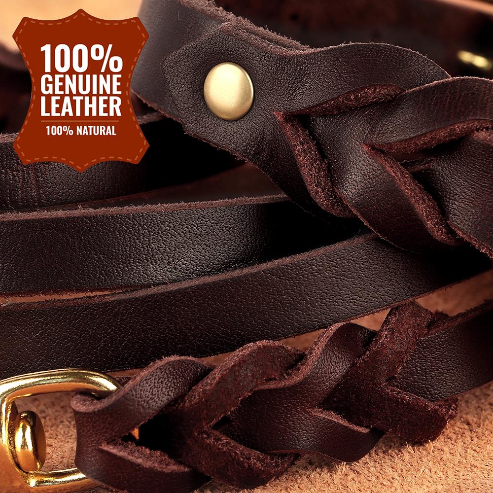 leather-braided-dog-collar-and-leash-sets - Pawreta