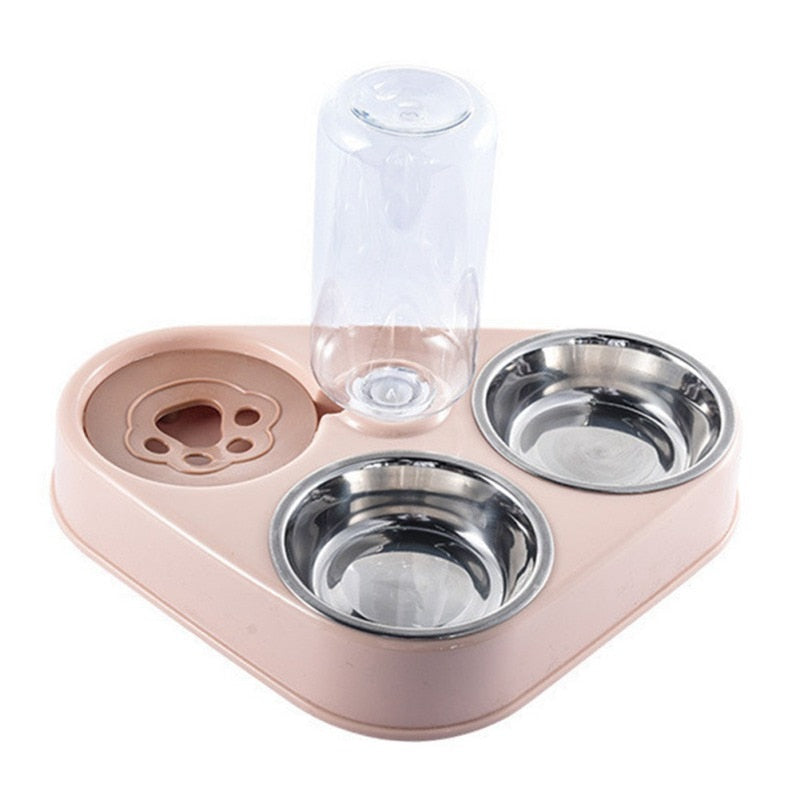 automatic-drinking-double-bowl-pet-feeder - Pawreta