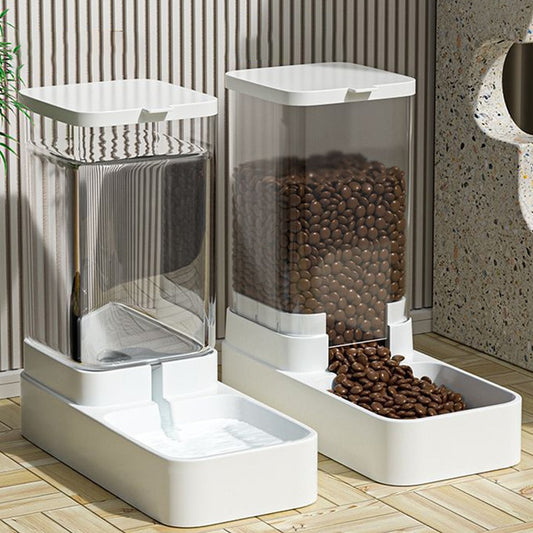 automatic-transparent-pet-food-water-dispenser - Pawreta