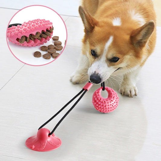 dog-suction-cup-toy-interactive-silicon-bite-resist-tooth-cleaning-ball - Pawreta