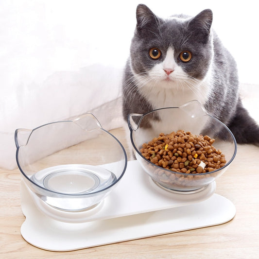 non-slip-double-cat-bowl-pet-water-food-feed - Pawreta