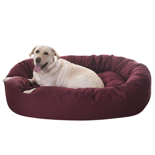 poly-cotton-sherpa-bagel-pet-bed - Pawreta