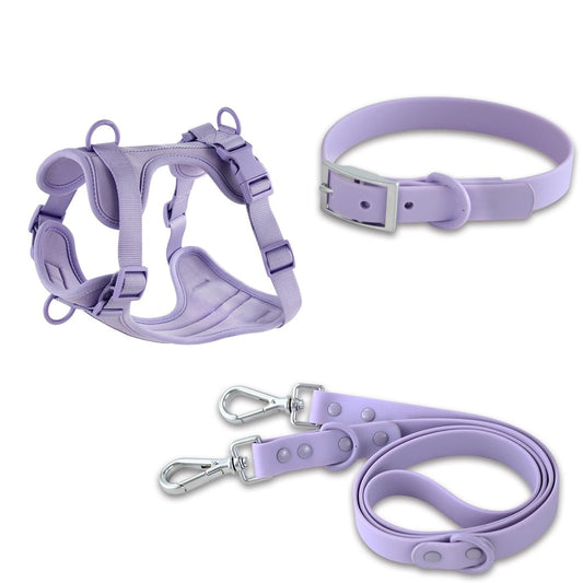 pvc-comfortable-harness-adjustable-dog-chest-strap-leash - Pawreta