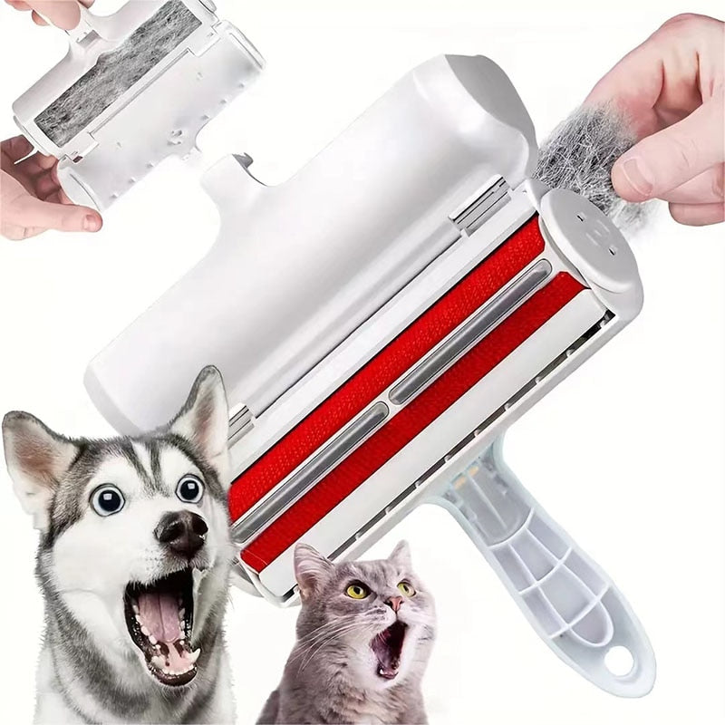 roller-pet-hair-remover Removing Dog Cat Self Cleaning Lint - Pawreta