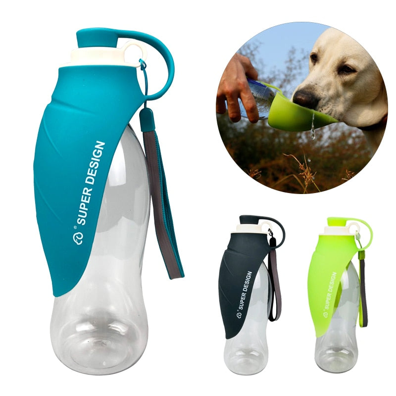 water-bottles-for-pets-soft-silicone-leaf-design - Pawreta